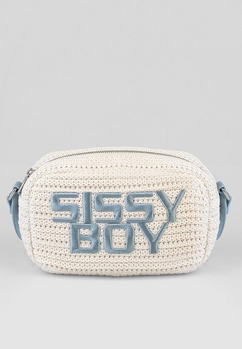 SISSY BOY - Woven Crossbody Bag - Pale Blue