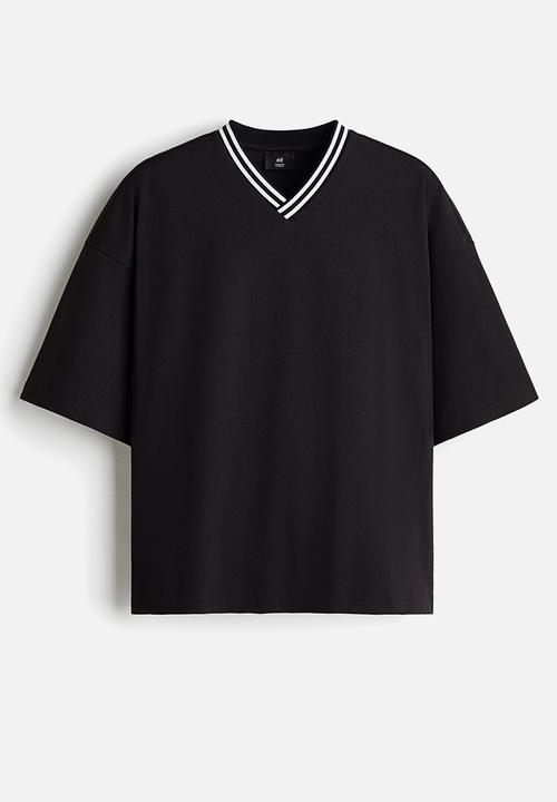 H&M - Oversized fit cotton t-shirt - black