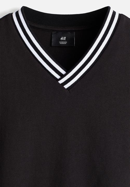 H&M - Oversized fit cotton t-shirt - black