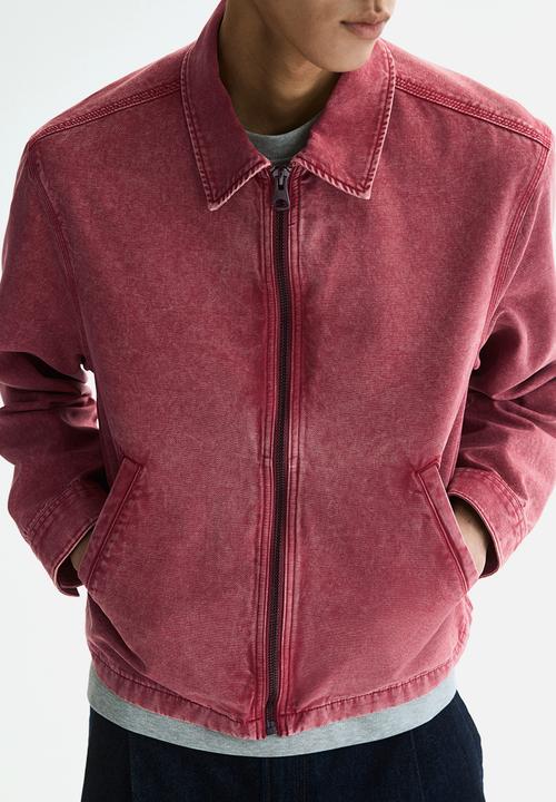 H&M - Collared cotton jacket - dark pink
