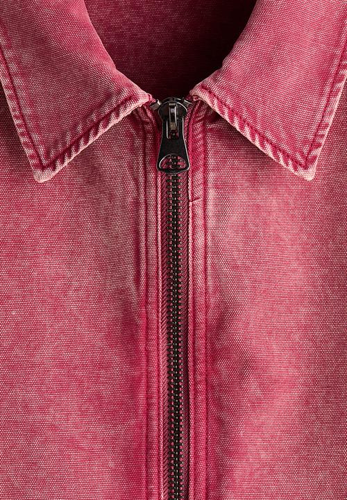 H&M - Collared cotton jacket - dark pink