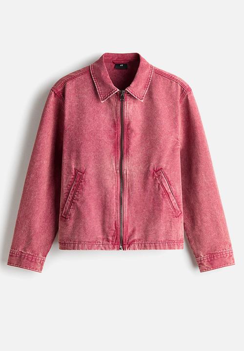 H&M - Collared cotton jacket - dark pink