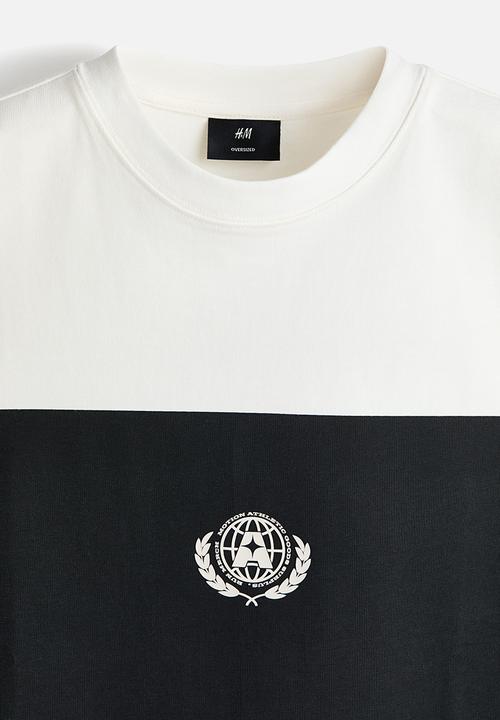 H&M - Oversized fit printed t-shirt - white