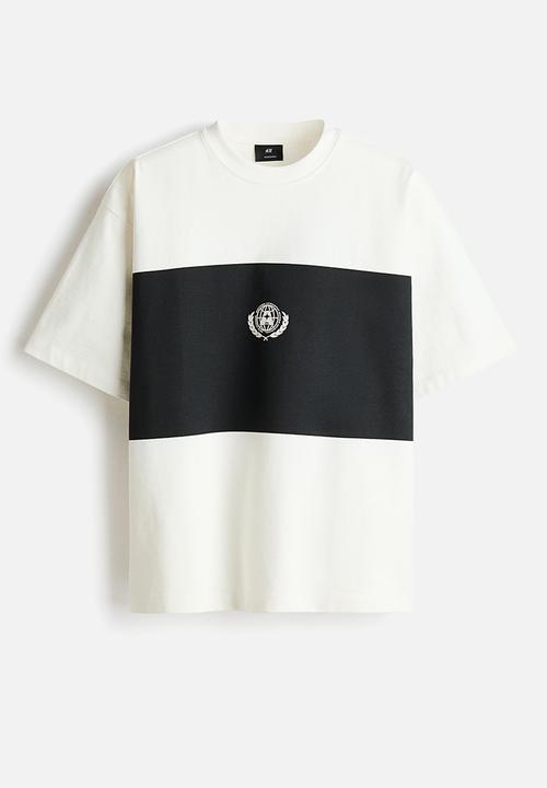 H&M - Oversized fit printed t-shirt - white