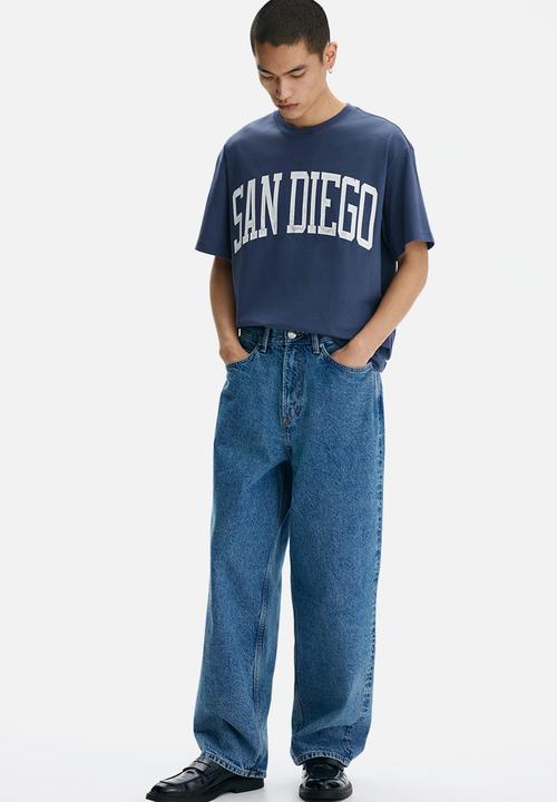 H&M - Loose fit printed t-shirt - blue/san diego