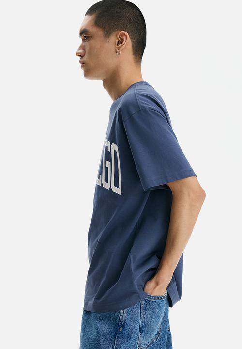 H&M - Loose fit printed t-shirt - blue/san diego