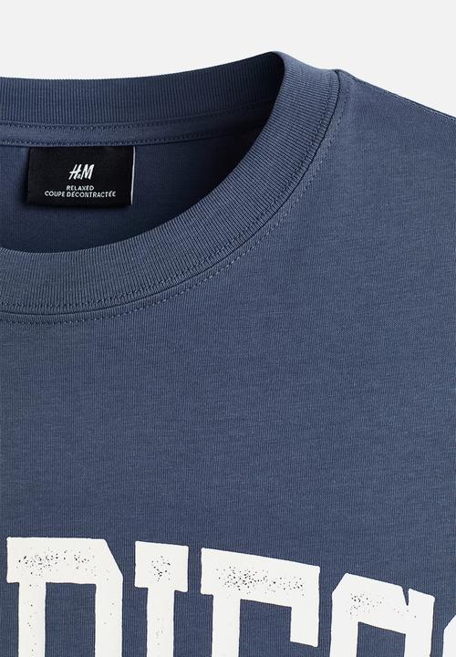 H&M - Loose fit printed t-shirt - blue/san diego