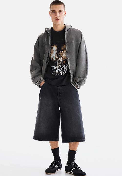 H&M - Loose fit t-shirt - black/ 2pac