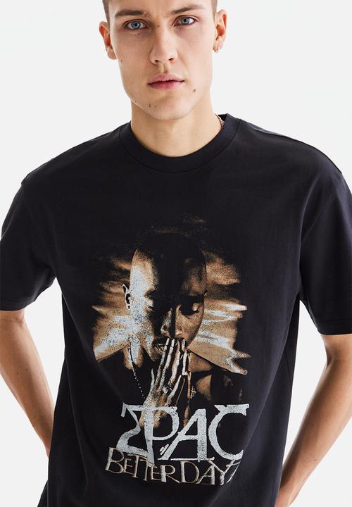 H&M - Loose fit t-shirt - black/ 2pac