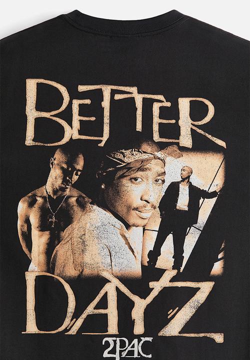 H&M - Loose fit t-shirt - black/ 2pac