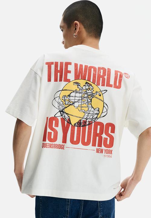 H&M - Oversized fit t-shirt - white/nas