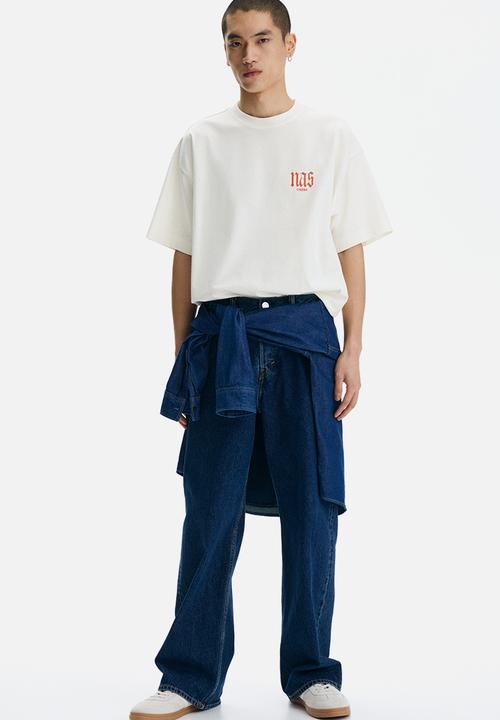 H&M - Oversized fit t-shirt - white/nas