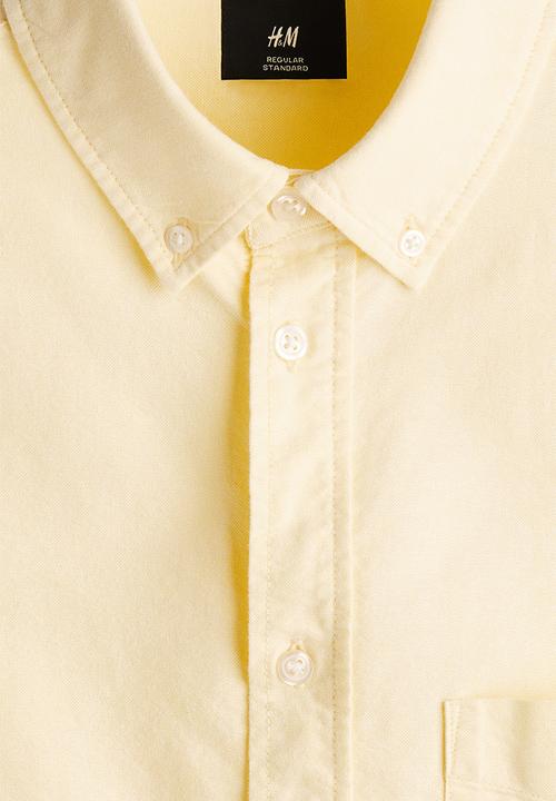 H&M - Regular fit oxford shirt - light yellow