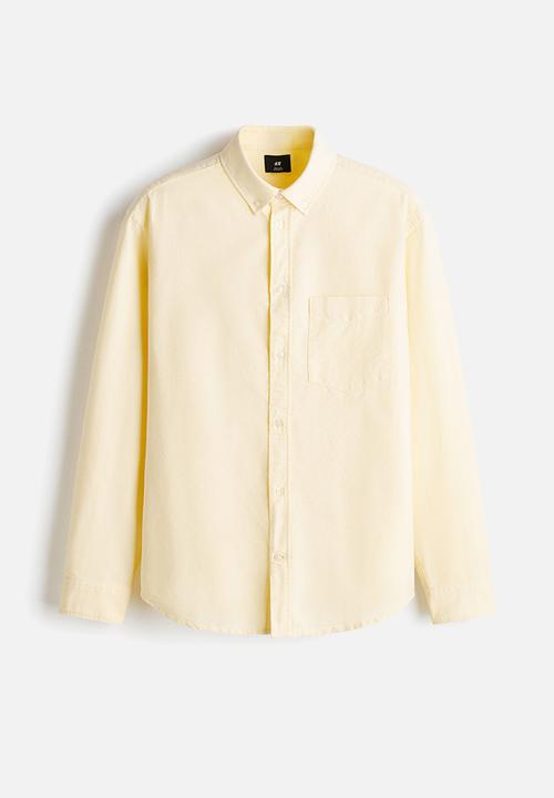 H&M - Regular fit oxford shirt - light yellow