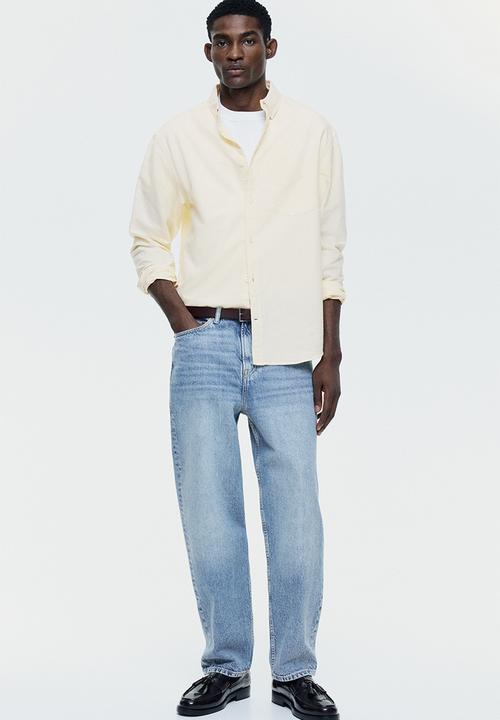 H&M - Regular fit oxford shirt - light yellow