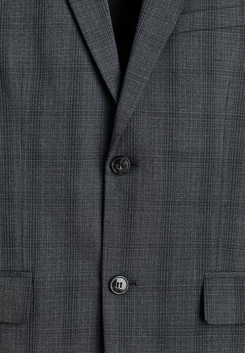 H&M - Slim fit jacket - dark grey/checked