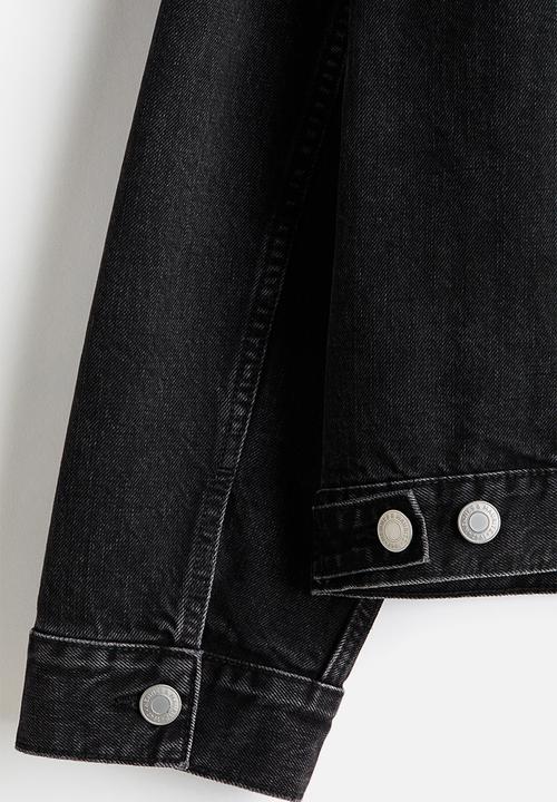 H&M - Denim trucker jacket - black