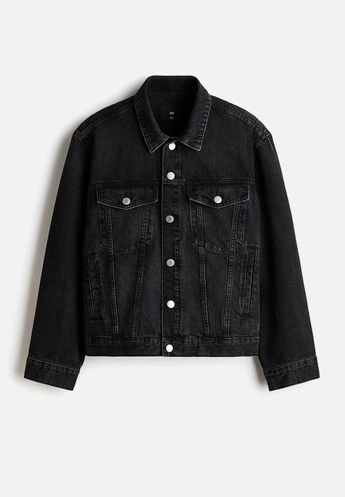 H&M - Denim trucker jacket - black