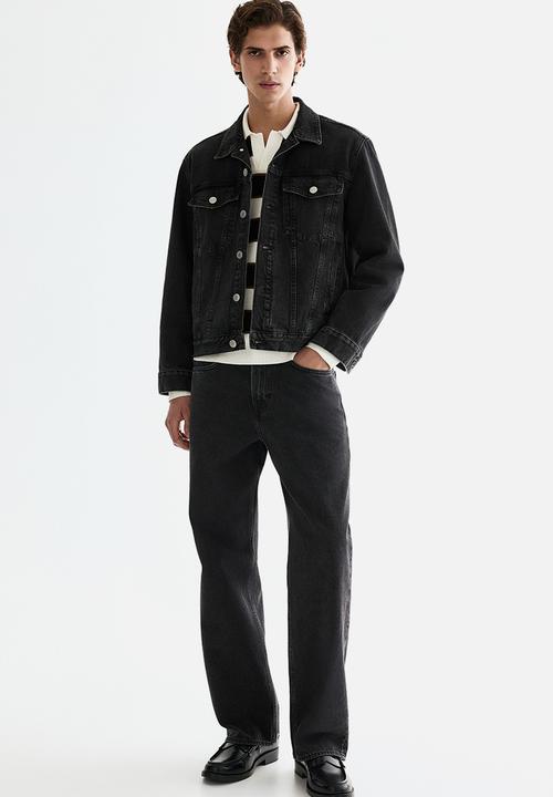H&M - Denim trucker jacket - black