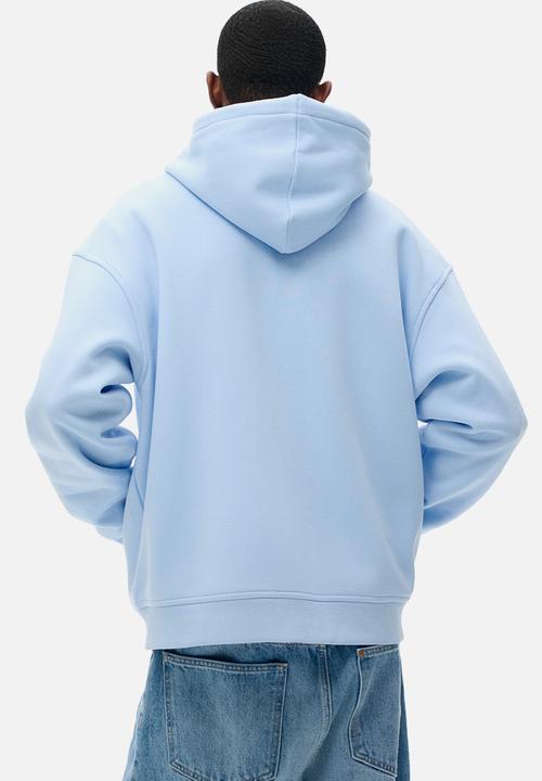 H&M - Loose  fit zip-through hoodie - light blue