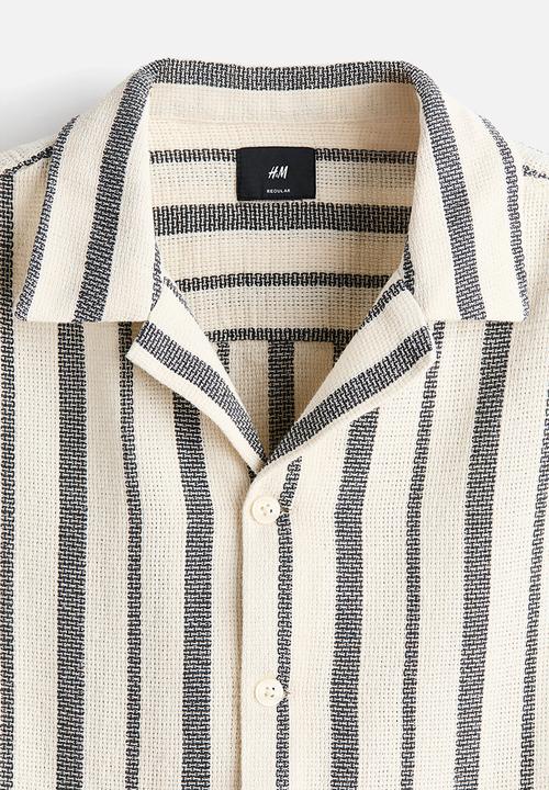 H&M - Regular fit shirt - black/striped