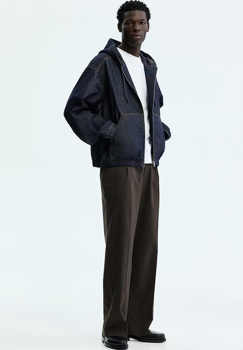 H&M - Hooded workwear jacket - dark denim blue