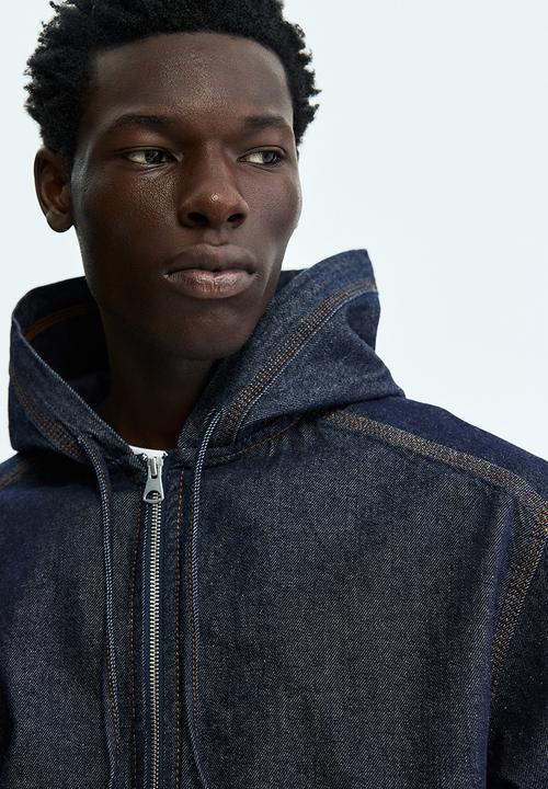 H&M - Hooded workwear jacket - dark denim blue