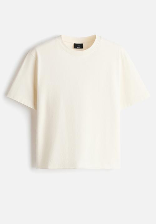 H&M - Regular fit washed t-shirt - cream