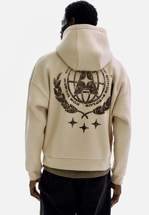 H&M - Loose fit hoodie - beige/running club