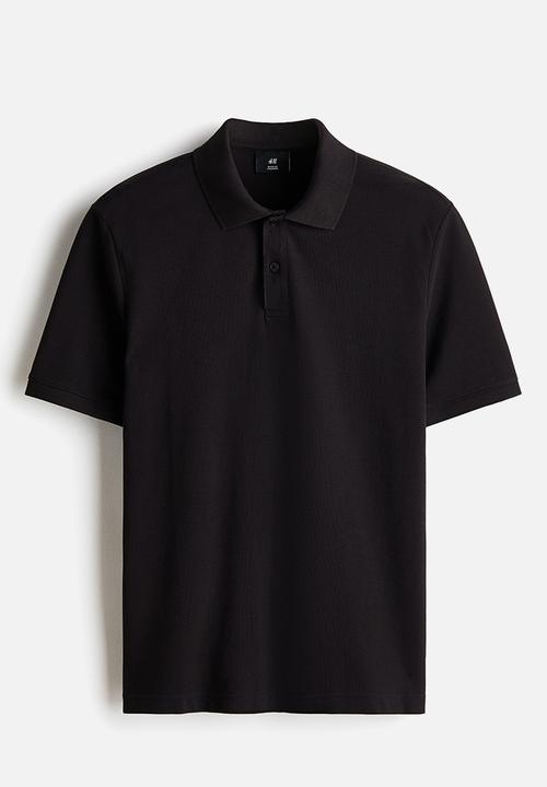 H&M - Regular fit polo shirt - black