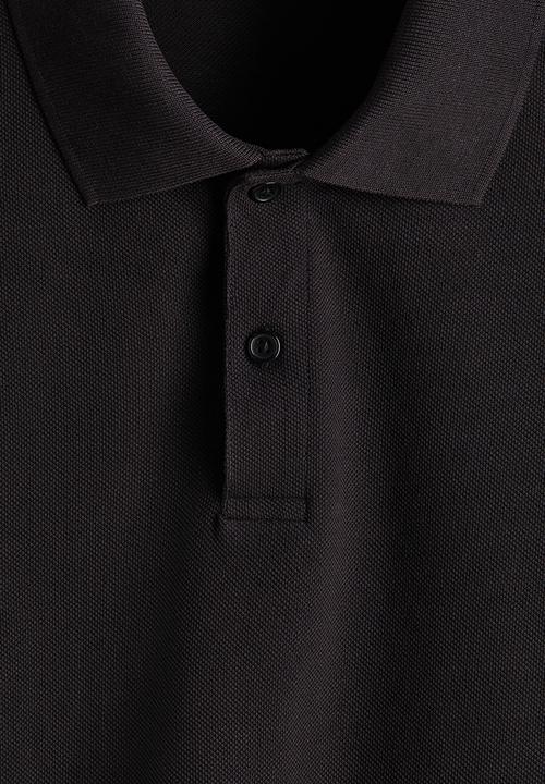 H&M - Regular fit polo shirt - black