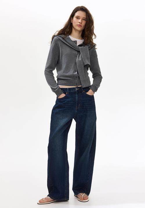 H&M - Fine-knit cardigan - grey marl