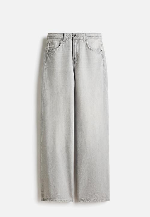 H&M - Wide high jeans - light grey