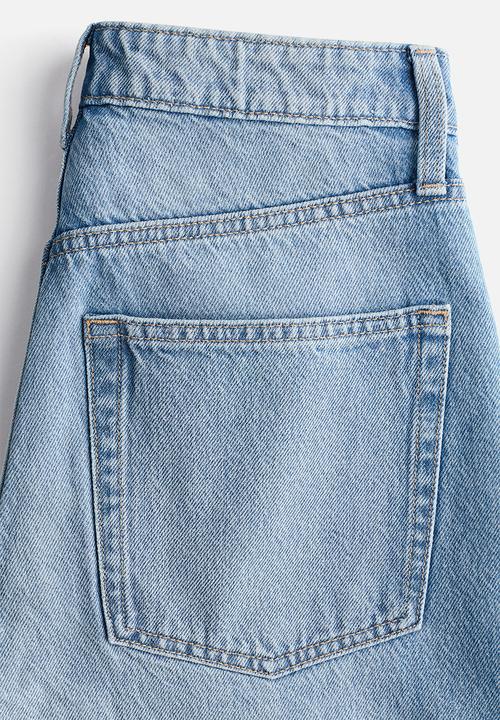 H&M - Wide high waist jeans - light denim blue