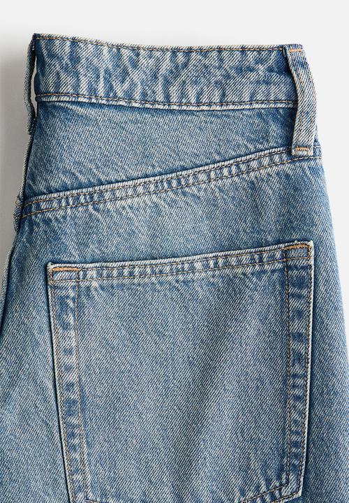 H&M - Wide high waist jeans - denim blue