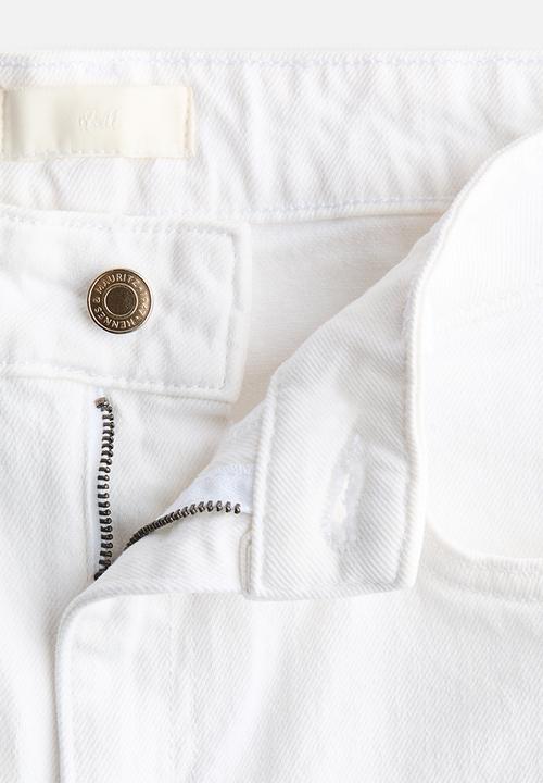H&M - Wide high waist jeans - white