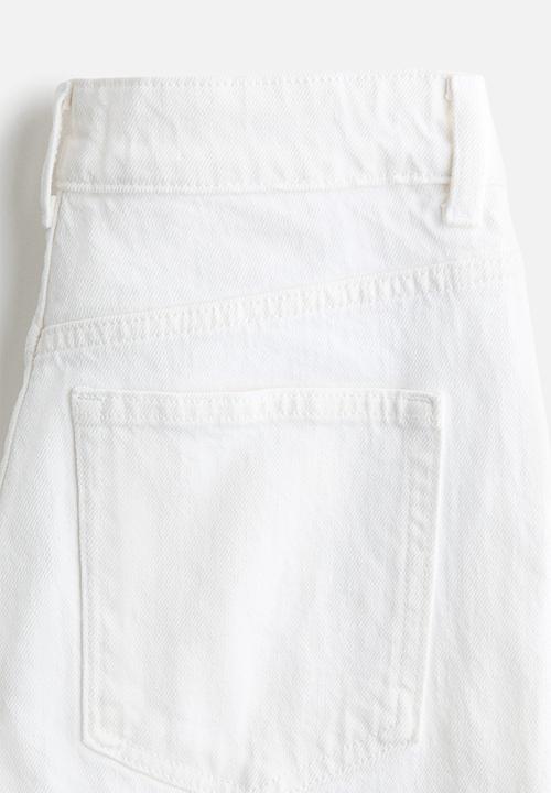 H&M - Wide high waist jeans - white