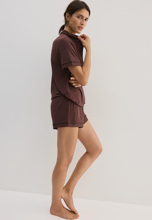 H&M - Viscose-blend pyjamas - rust brown