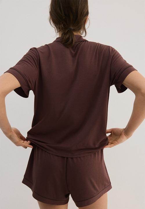 H&M - Viscose-blend pyjamas - rust brown