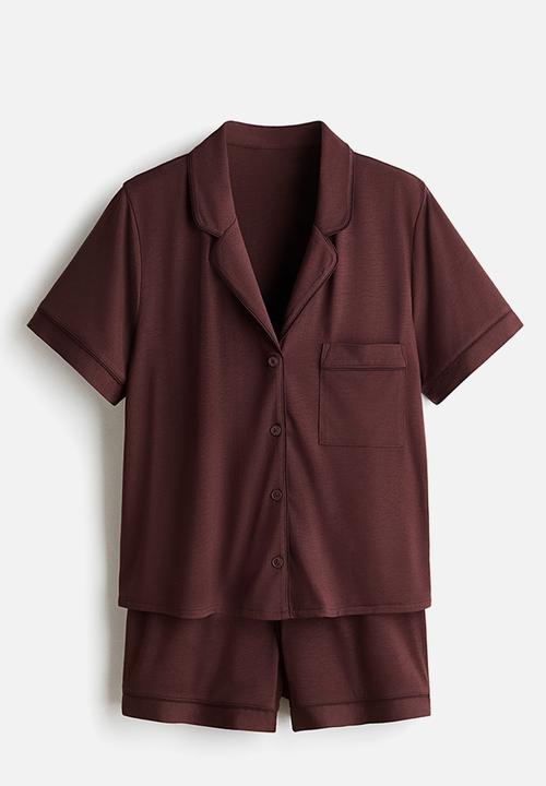 H&M - Viscose-blend pyjamas - rust brown