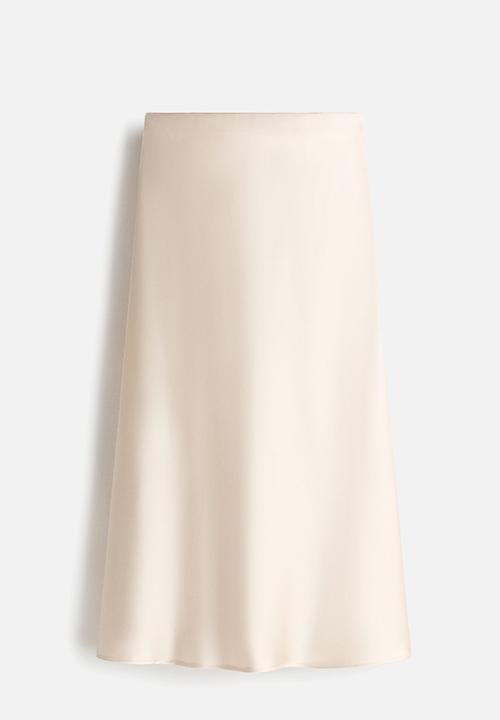 H&M - Midi skirt - light beige