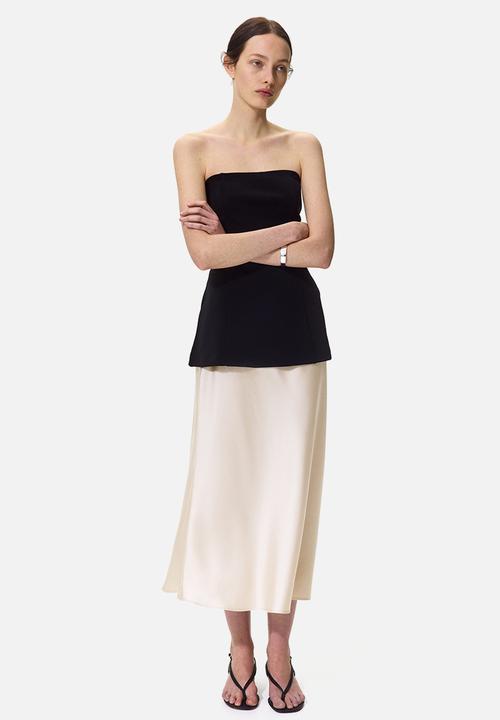 H&M - Midi skirt - light beige