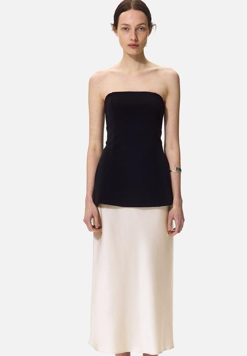 H&M - Midi skirt - light beige