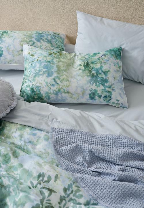 Linenhouse - Treetop Duvet Cover Set - green & blue