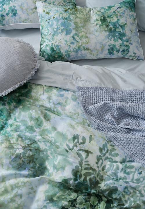 Linenhouse - Treetop Duvet Cover Set - green & blue