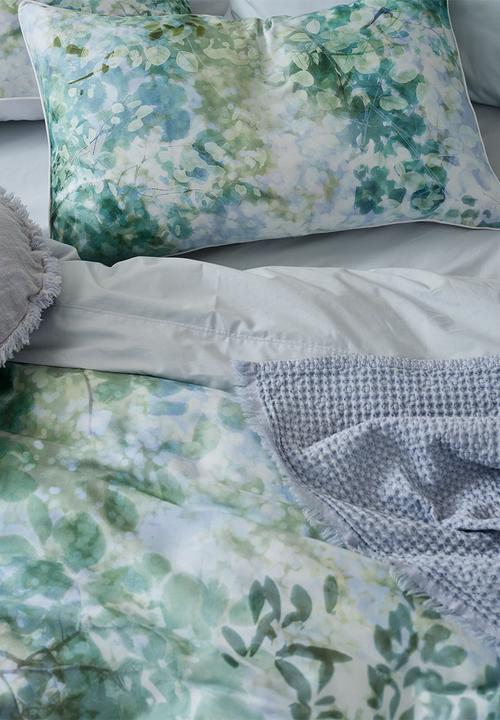 Linenhouse - Treetop Duvet Cover Set - green & blue