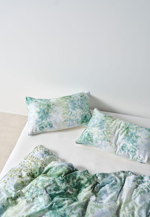 Linenhouse - Treetop Duvet Cover Set - green & blue