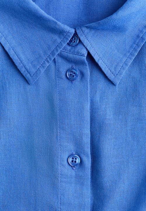 H&M - Oversized linen-blend shirt - blue