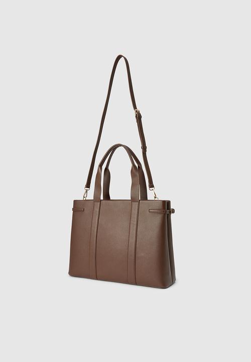 Forever New - Dalton laptop tote bag in chocolate