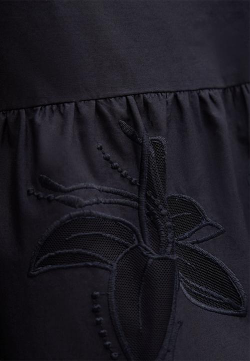 Forever New - Matilda embroidered tie midi dress in navy